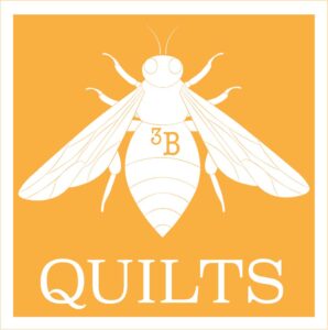 3B Quilts logo in yellow as an example of a logo design created by Veronica Marae Miller