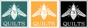 A line up of 3B Quilts branding colors with the logo.